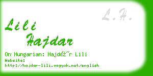 lili hajdar business card